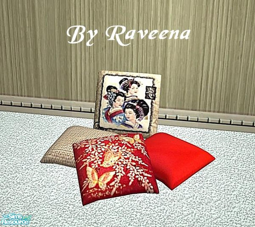 Sims 2 — Floor Cushions - 11 by Raveena — Part of the Floor Cushion Set. You need Sunair's mesh for this file to work in
