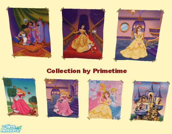 Sims 2 — PT Civic Idol Disney Princess  by Primetime024 — This collection contains 7 different prints of the Disney