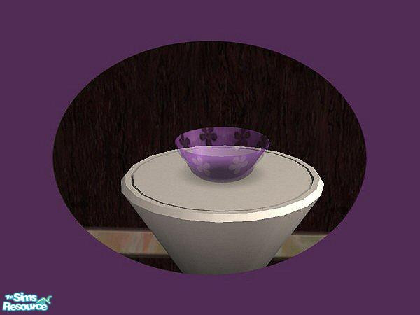 Sims 2 — Glass Bowls - Purple by hatshepsut — Please handle with care. Any breakages must be paid for.