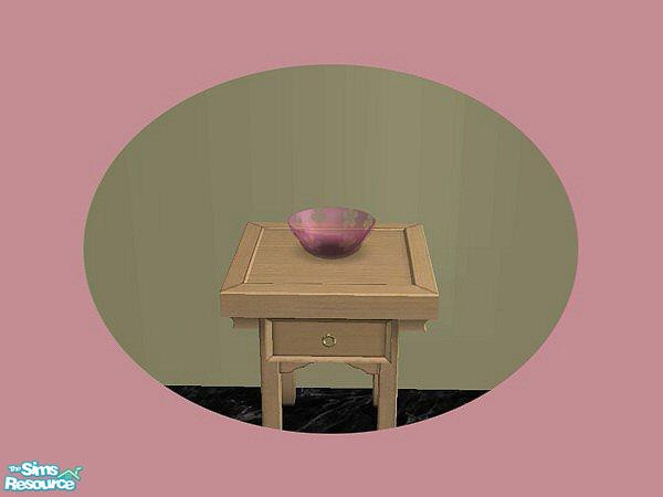 Sims 2 — Glass Bowls - Pink by hatshepsut — Please handle with care. Any breakages must be paid for.