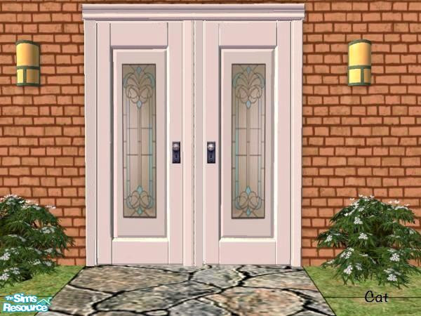 Sims 2 — beveled door white full cutout by cat3cm — by cat3cm