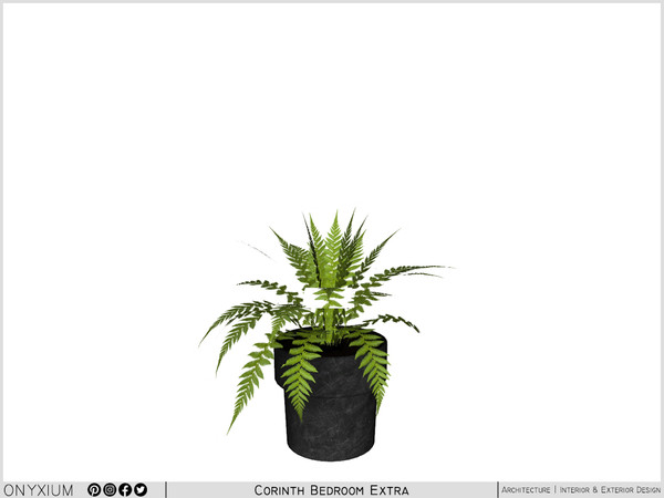 Sims 3 — Corinth Small Plant by Onyxium — Onyxium@TSR Design Workshop Bedroom Collection - Belong To The 2024 Year