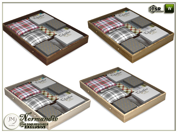 Sims 4 — Normandie bedroom bed part2 by jomsims — Immerse yourself in the warm ambiance of a countryside-inspired bedroom