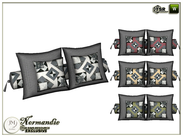Sims 4 — Normandie bedroom cushions by jomsims — Immerse yourself in the warm ambiance of a countryside-inspired bedroom