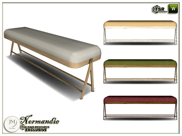 Sims 4 — Normandie bedroom loveseat by jomsims — Immerse yourself in the warm ambiance of a countryside-inspired bedroom