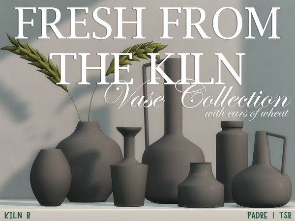 Sims 4 — Fresh from the Kiln - Vase 5 by Padre — Elegant and easy, Fresh from the Kiln provides a vase for every