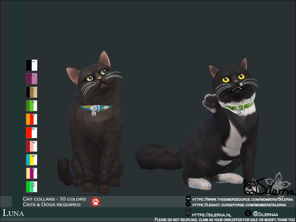 Sims 4 — Luna by Silerna — - Cats & Dogs required - Cats - 10 colors