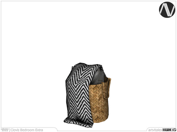 Sims 3 — Clovis Basket Pillows And Blanket by ArtVitalex — Bedroom Collection - Belong to 2023 All Rights Reserved.