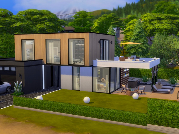 Sims 4 — Modern minimalistic house no cc by Li_G_B_L — Modern and cozy home! Everything you need for a young family.