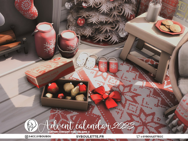 Sims 4 — Advent Calendar 2023 - Wicker twig reindeers decorations  | holiday winterfest christmas by Syboubou — This