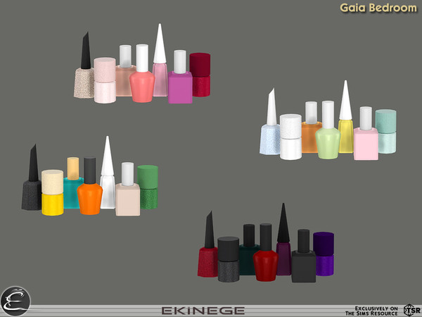 Sims 4 — Gaia Bedroom - Nail Polish by ekinege — Gaia Bedroom Collection features 21 new items. Collection consists of 3