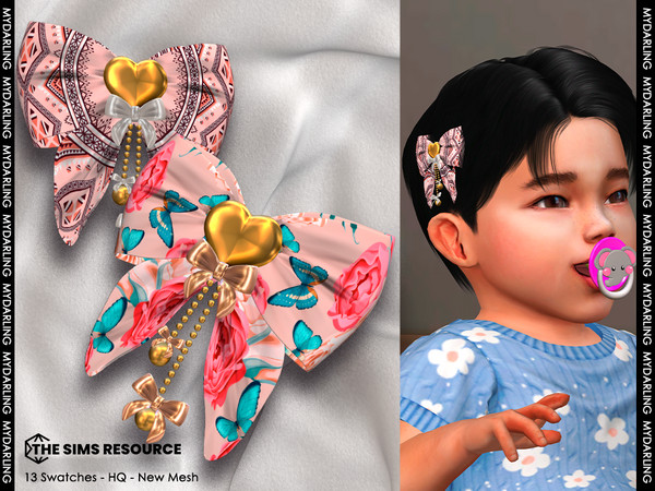 Sims 4 — cute Infant bow na345 by Mydarling20 — new mesh