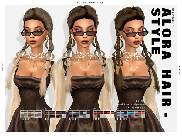 The Sims Resource - Alora Hairstyle