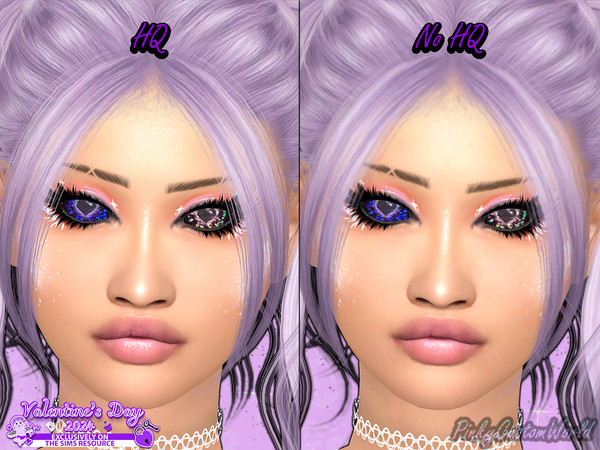 Sims 4 — FantasyEyes N6 - In Love Heterochromia Child by PinkyCustomWorld — Cute fantasy inspired heart eyes in several