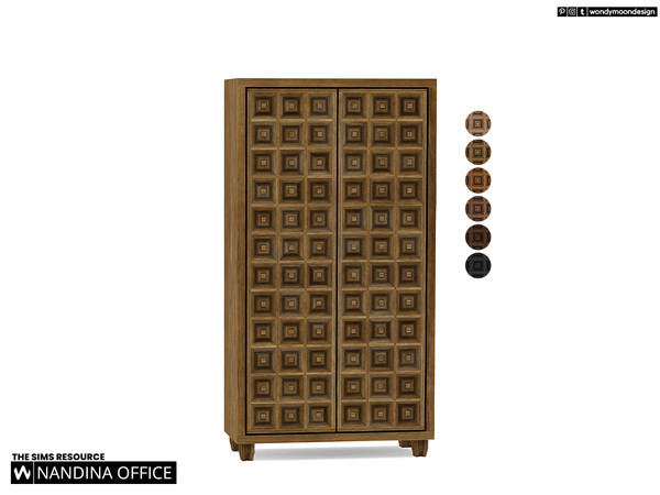 Sims 4 — Nandina Storage Cabinet by wondymoon — Nandina office furnitures and decorations!