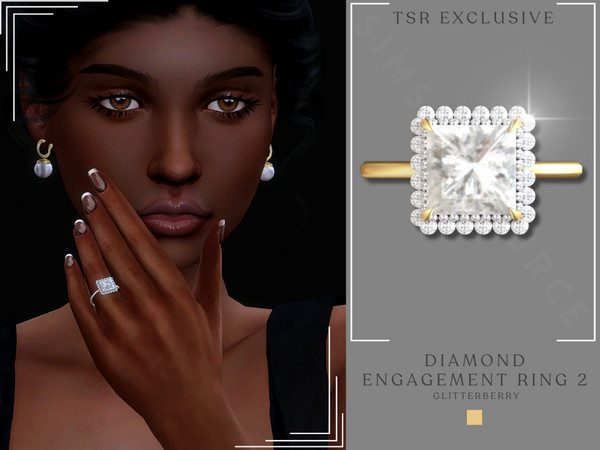 The Sims Resource - Diamond Engagement Ring 2