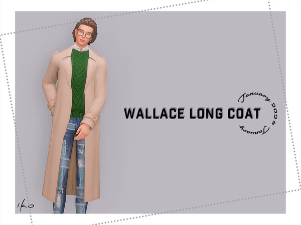 Sims 4 — [iko] Wallace Long Coat_ Acc Knit Overlay.package by iko-sims — - EA mesh edit