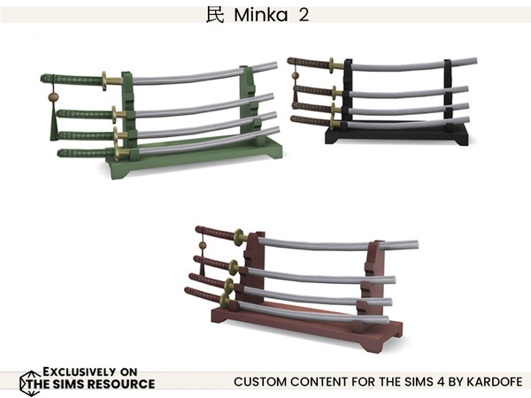 Sims 4 — kardofe_Minka_4 katanas by kardofe — Second part of this room, which is a free interpretation of an old Japanese