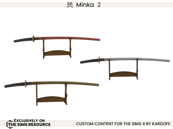 Sims 4 — kardofe_Minka_Katana by kardofe — Second part of this room, which is a free interpretation of an old Japanese