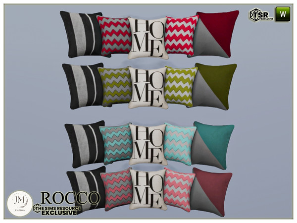 Sims 4 — Rocco garden cushions by jomsims — Explore modern outdoor elegance with my Rocco Garden wooden set, featuring 4