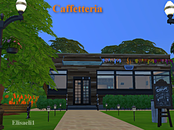 Sims 4 — Caffetteria No CC by elisaeli1 — Do you want a quiet place? this is good for you ,the "Caffetteria" is