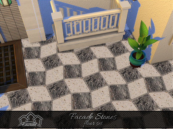 Sims 4 — Facade Stones floor3 by Emerald — Different types stones which has its own unique qualities and durability for