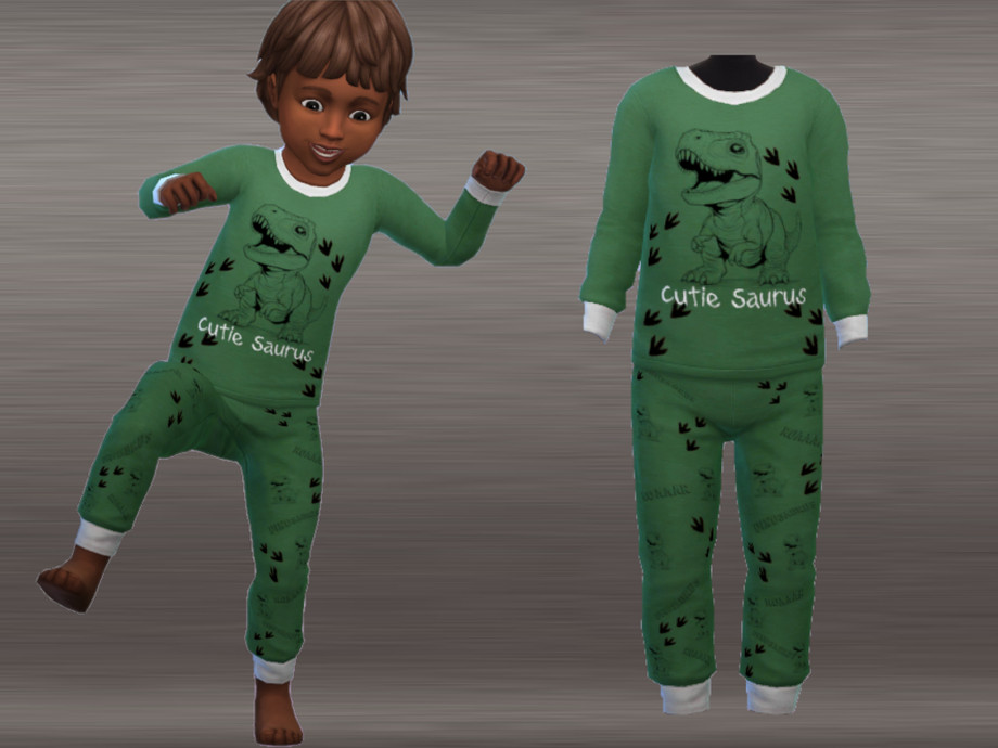 The Sims Resource - Kiarara cutie saurus toddler unisex pyjama pants ...