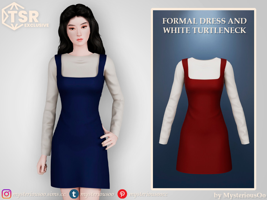 The Sims Resource - Formal dress and white turtleneck