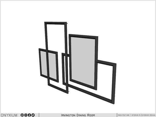 Sims 3 — Irvington Mirror by Onyxium — Onyxium@TSR Design Workshop Dining Room Collection - Belong To The 2024 Year