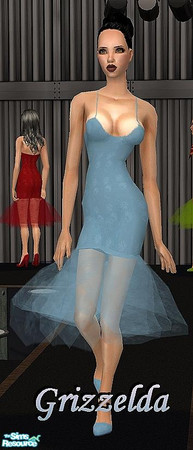 Sims 2 — Undeniably Unforgetable - Blue by Grizzelda — Floating on a cloud of tulle, this beautiful gown will set your