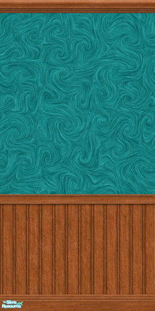 Sims 2 — MDP Teal Swirl Panels in Medium by MelandStv — There are 20 colourful walls in this set. They are part of my