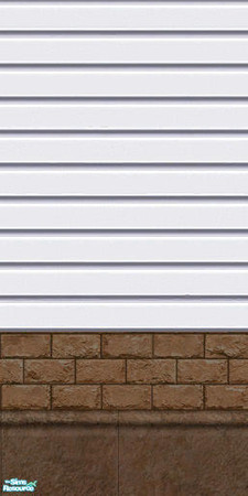 Sims 2 — D2DRed Stone Siding White by D2Diamond — Redstone base with a colored aluminum siding. Part of the Red Stone