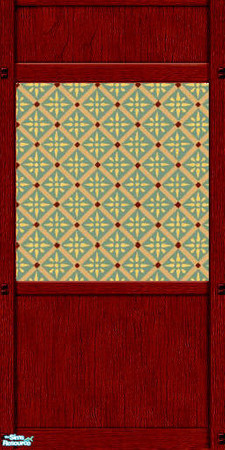Sims 2 — Maxis Match: Antique Mission in Sage by c_literati — Wood trim to match the Maxis Mission objects in Open for