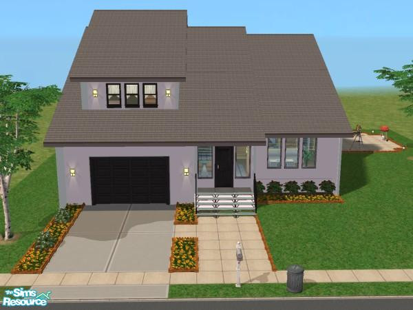 Sims 2 — Modern Glamour by Kristen408 — Small modern home decorated with Glamour Life objects. Three bedrooms, 1-1/2