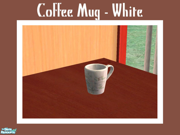 Sims 2 — Coffee Mug - White by Shakeshaft — Part of a new mesh set of decorative Porcelain and a Display Cabinet to show