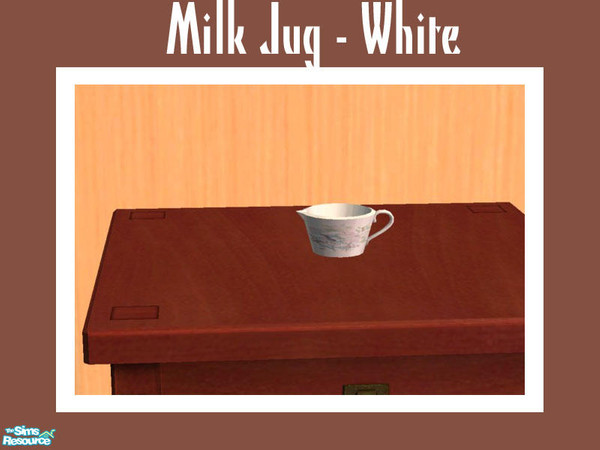 Sims 2 — Milk Jug - White by Shakeshaft — Part of a new mesh set of decorative Porcelain and a Display Cabinet to show