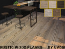 Sims 4 — Rustic Wood Planks by Uvcsi — 5 color variations.