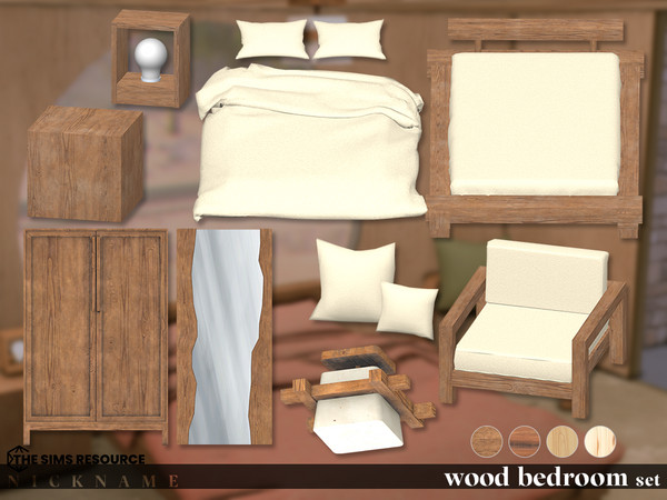 Sims 4 — wood bedroom set_livingchair pillow by NICKNAME_sims4 — wood bedroom set 10 package files. wood bedroom