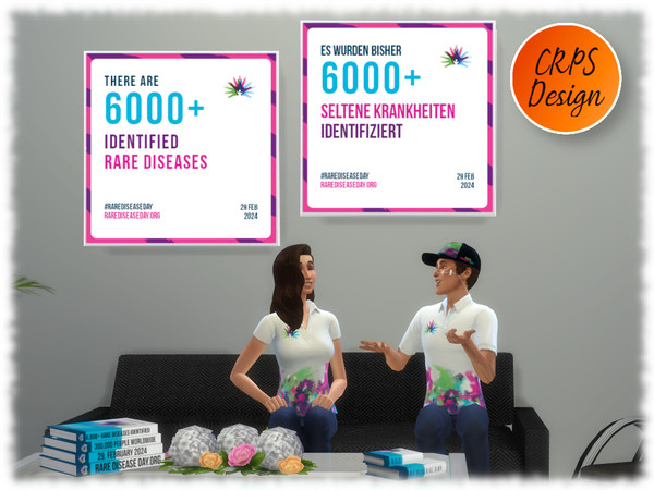 Sims 4 — rdd painting 6000+ identified by Stephanie_Mey1991 — 10 Rare Disease Day infographics. Each picture consists of