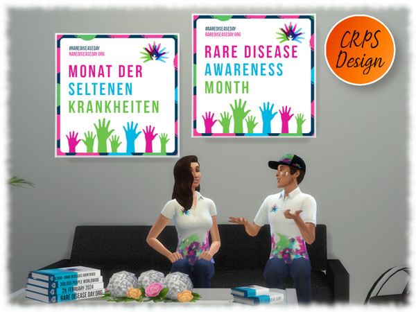 Sims 4 — rdd painting rare disease month by Stephanie_Mey1991 — 10 Rare Disease Day infographics. Each picture consists