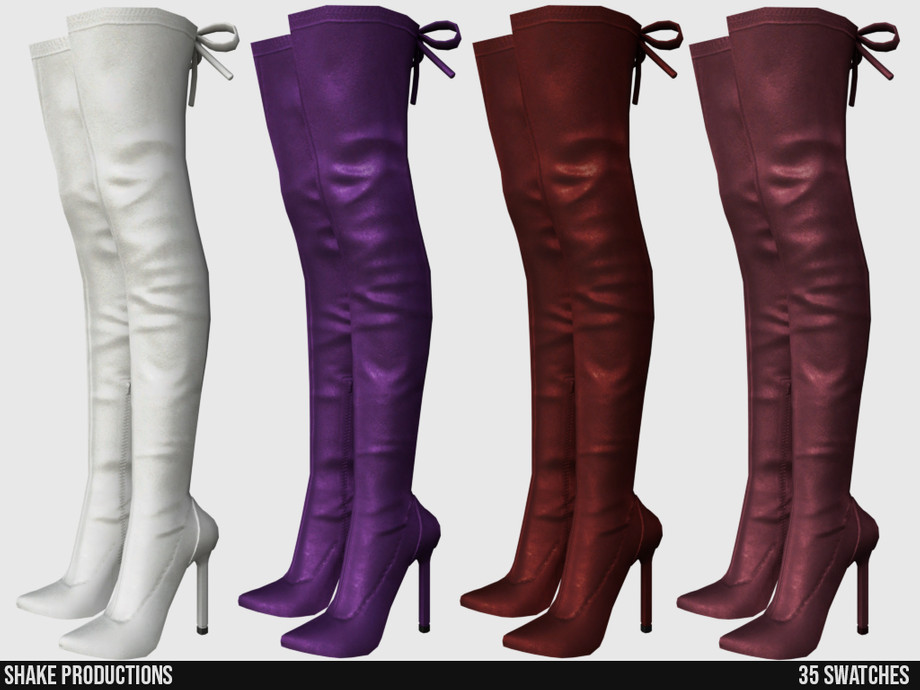 The Sims Resource - Leather High Heel Boots - S022403
