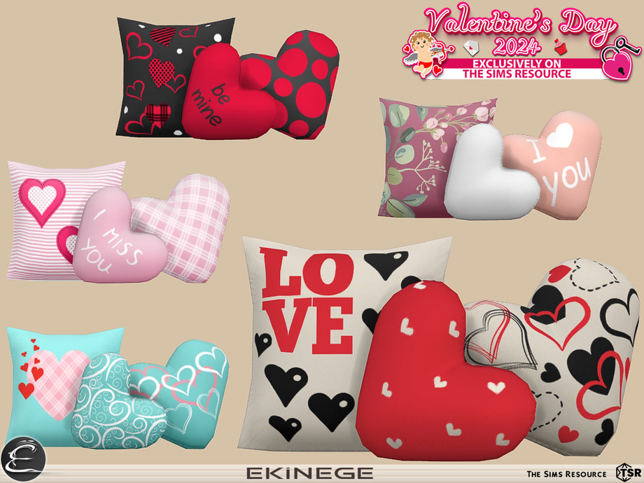 ekinege's Valentines Living Room - Cushions2