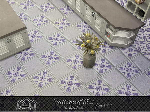 Sims 4 — Patterned Tiles in kitchen floor1 by Emerald — Find what you need at patterned tiles from an old-vintage to a