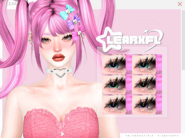 Sims 4 — [Learxfl] Eye Contacts N15 HQ by Learxfl — Eyes N15 , 8 swatches , HQ and BGC . Standalone item with thumbnail.