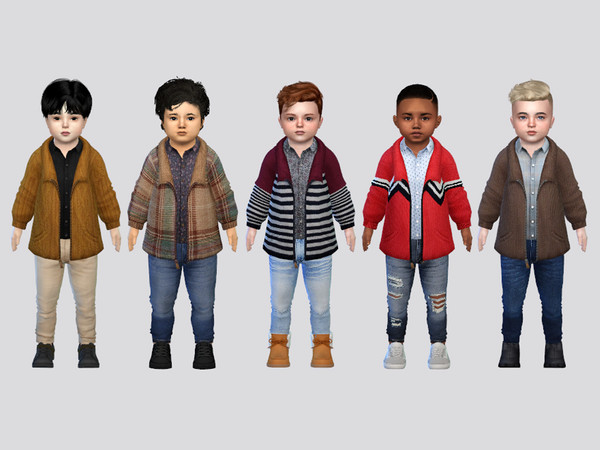 Sims 4 — Zipped Cardigan Jacket Toddler (Cottage Living EP) by McLayneSims — TSR EXCLUSIVE