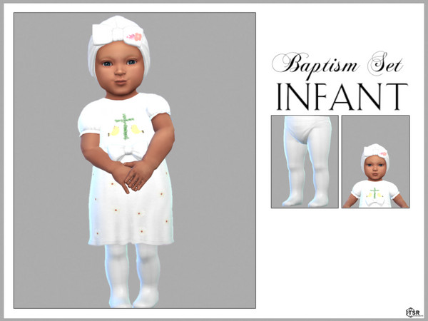 Sims 4 — Kiarara baptism dress infant.package by Kiarara — a pretty Baptism Set for your infant girls includes hat,