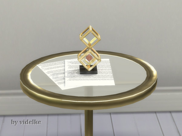 Sims 4 — Paperweight decoration by videlke2 — Deco Living room inspired by art deco