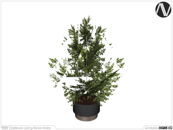 Sims 3 — Bellevue Big Plant by ArtVitalex — Living Room Collection All rights reserved - Belong to 2024 ArtVitalex@TSR -