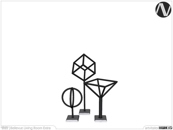 Sims 3 — Bellevue Decorative Geometric Lattices by ArtVitalex — Living Room Collection All rights reserved - Belong to