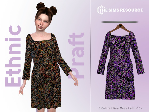 Sims 4 — Ethnic by Praft — - 5 Colors
